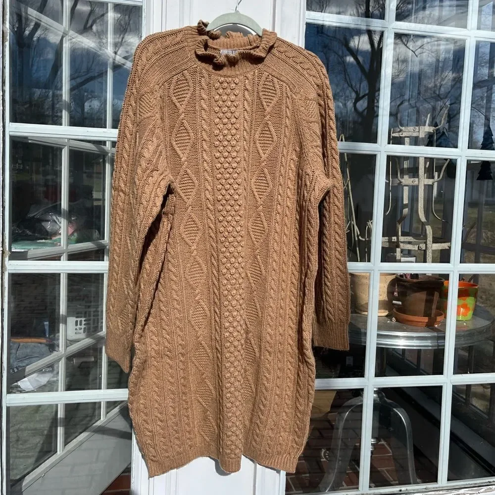 J Crew Cable Knit Sweater Dress NWT